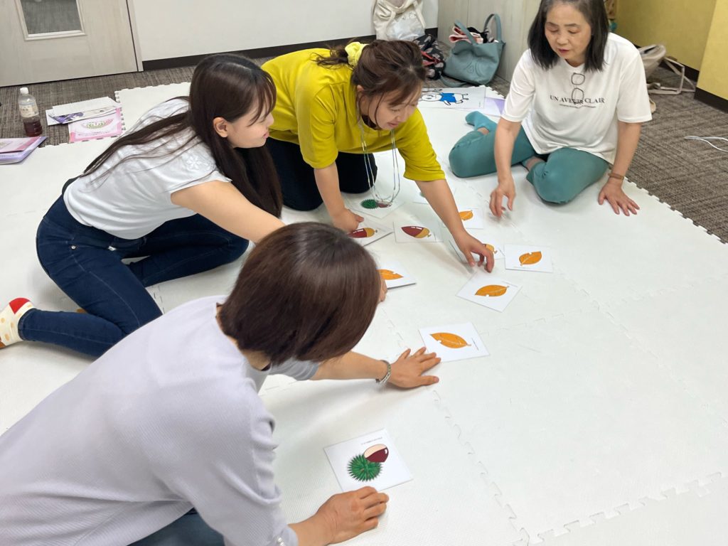 体を動かしながらのレッスン